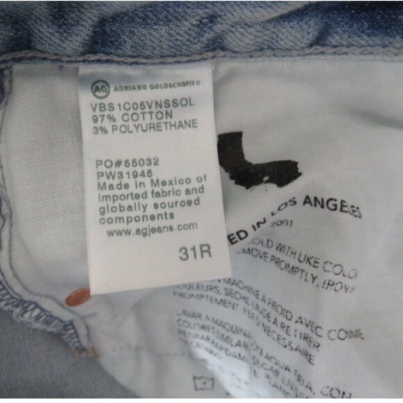 AG Adriano Goldschmied size 31 Kinsley Straight High Rise Crop Jeans NEW $227 - Picture 8 of 8